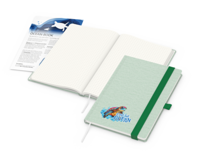 Ocean-Book A5 green+blue, Punktraster, grün, Info-
