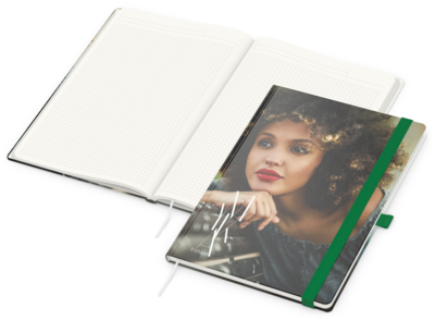 Match-Book White green+blue, A4, Natura Recycling,