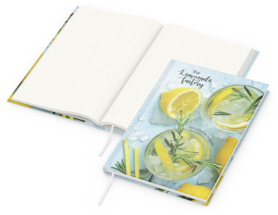 Note-Book green+blue inkl. 4C-Quality, A4, Punktra