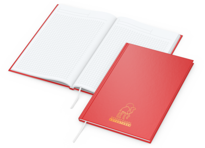 Memo-Book x.press inkl. Siebdruck-Digital, A5, rot