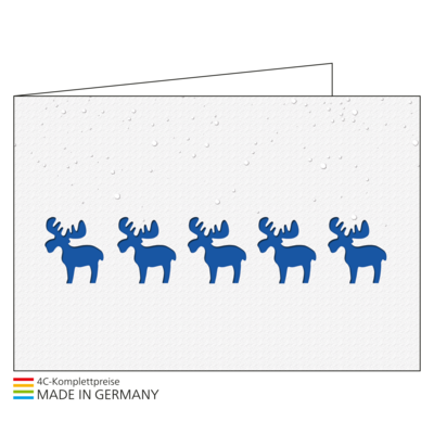 Weihnachtskarte Bestseller Motiv 27, Einlage blau 