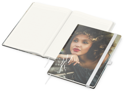 Match-Book White green+blue, A4, Natura Recycling,