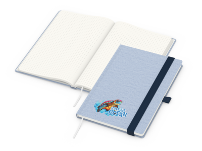 Ocean-Book A5 green+blue, Punktraster, blau