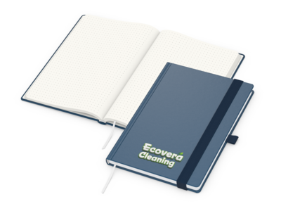 Organic-Book A5 green+blue inkl. Siebdruck-Digital