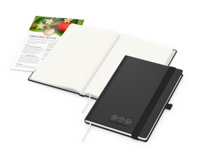 Organic-Book A5 green+blue inkl. Blindprägung, Pun