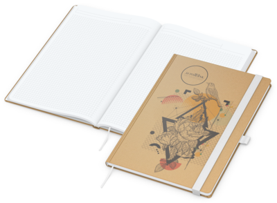 Match-Book White Bestseller Natura braun A4, weiß
