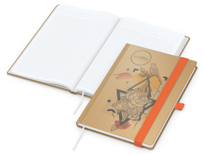 Match-Book White Bestseller Natura braun A5, orang