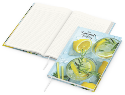 Note-Book green+blue inkl. 4C-Quality, A4, Cover-S
