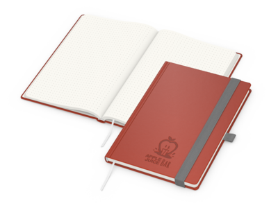 Organic-Book A5 green+blue inkl. Blindprägung, Pun