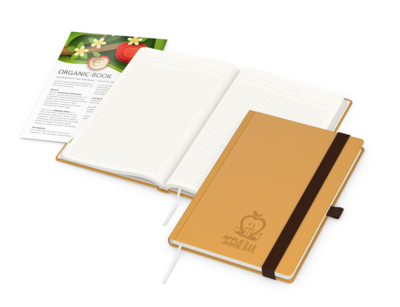Organic-Book green+blue inkl. Prägung, orange, Inf