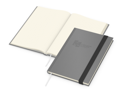 Visco-Book A5 Bestseller, Punktraster, Creme, grau