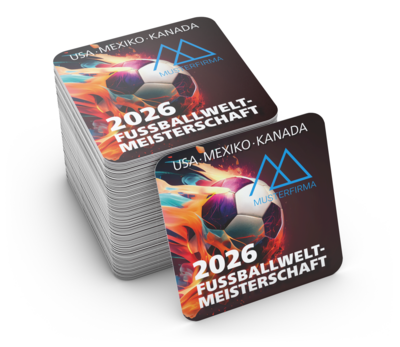 WM-Bierdeckel Bestseller, quadratisch, Motiv A – „