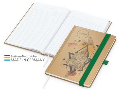 Match-Book White Bestseller Natura braun A4, grün