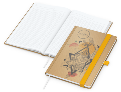 Match-Book White Bestseller Natura braun A5, gelb