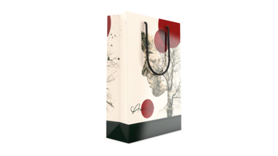 Papiertragetasche, 24 × 9 × 35 cm, PP-Kordel, glos