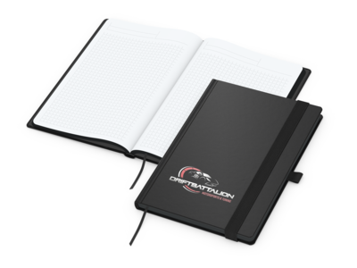 Black-Book A5 green+blue inkl. Siebdruck-Digital