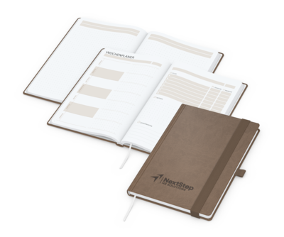 orgaLine Mainbook Bestseller, White, mokkabraun