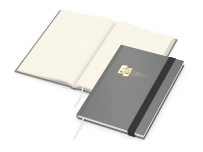 Visco-Book A5 Bestseller, Punktraster, Creme, grau