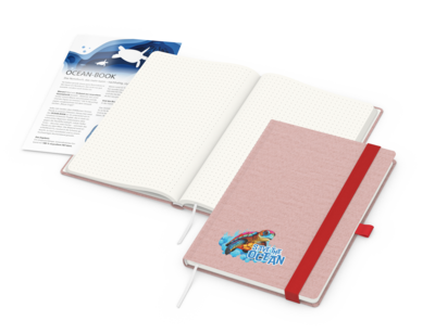 Ocean-Book A5 green+blue, Punktraster, rot, Info-B