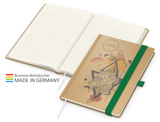 Match-Book Creme Bestseller Natura braun A5, grün