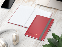 Vision-Book Bestseller, A5, Winkelkaro, White, rot