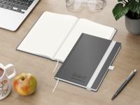 Organic-Book green+blue inkl. Blindprägung, anthra