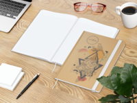 Match-Book White Bestseller, A4, Natura braun-indi