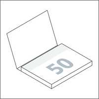 Cover-Karton White Besteller, 100 × 72 mm, gloss