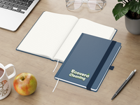 Organic-Book A5 green+blue inkl. Siebdruck-Digital